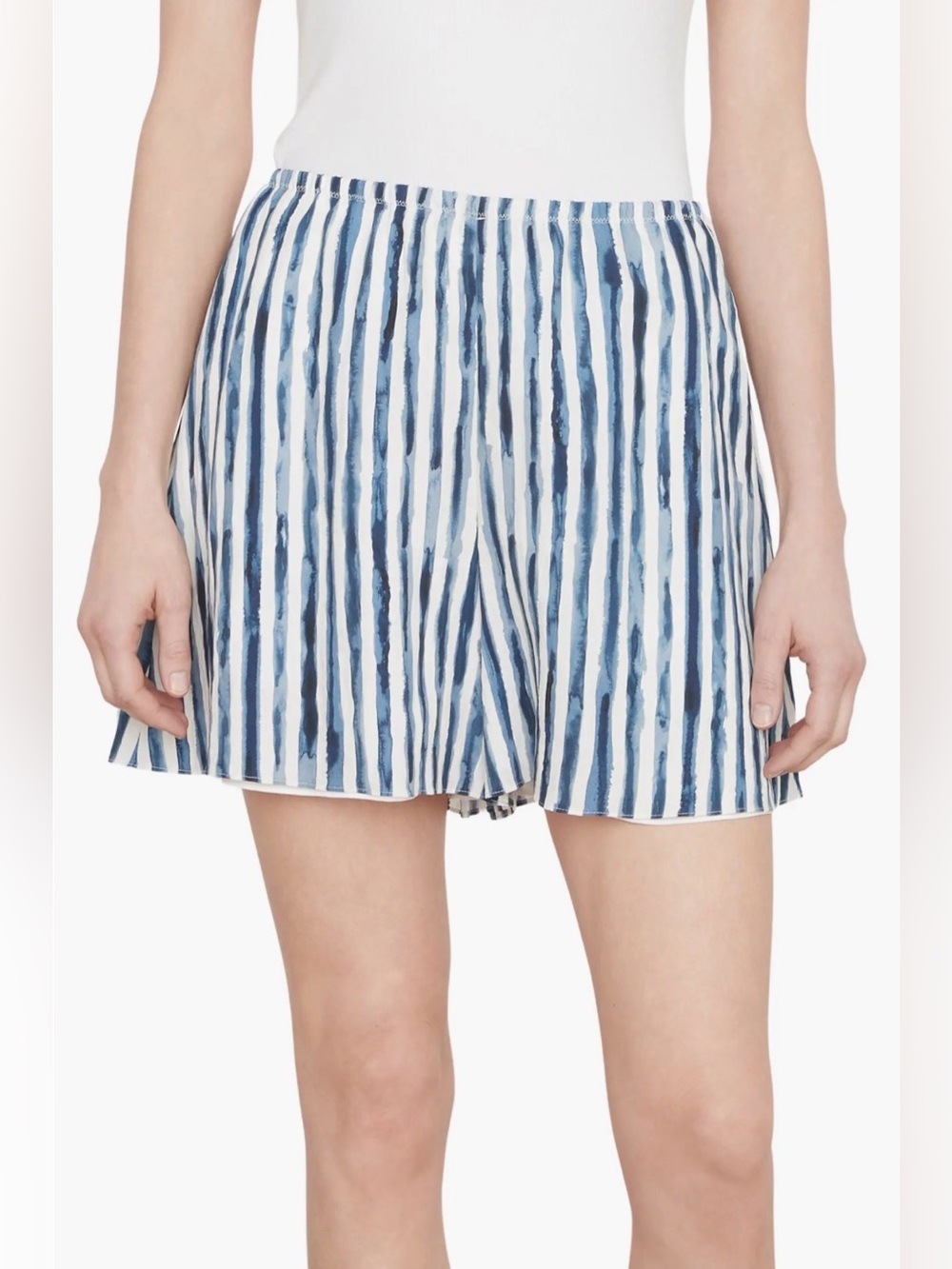 Vince Women's Painterly Stripe Pull-On Shorts